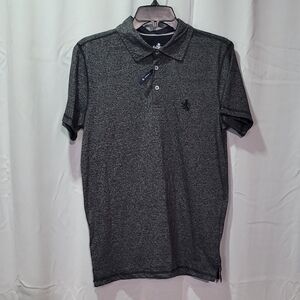 Rugby University Men's Gray Short Sleeve Polo Shirt Comfort Fit Size Small EUC